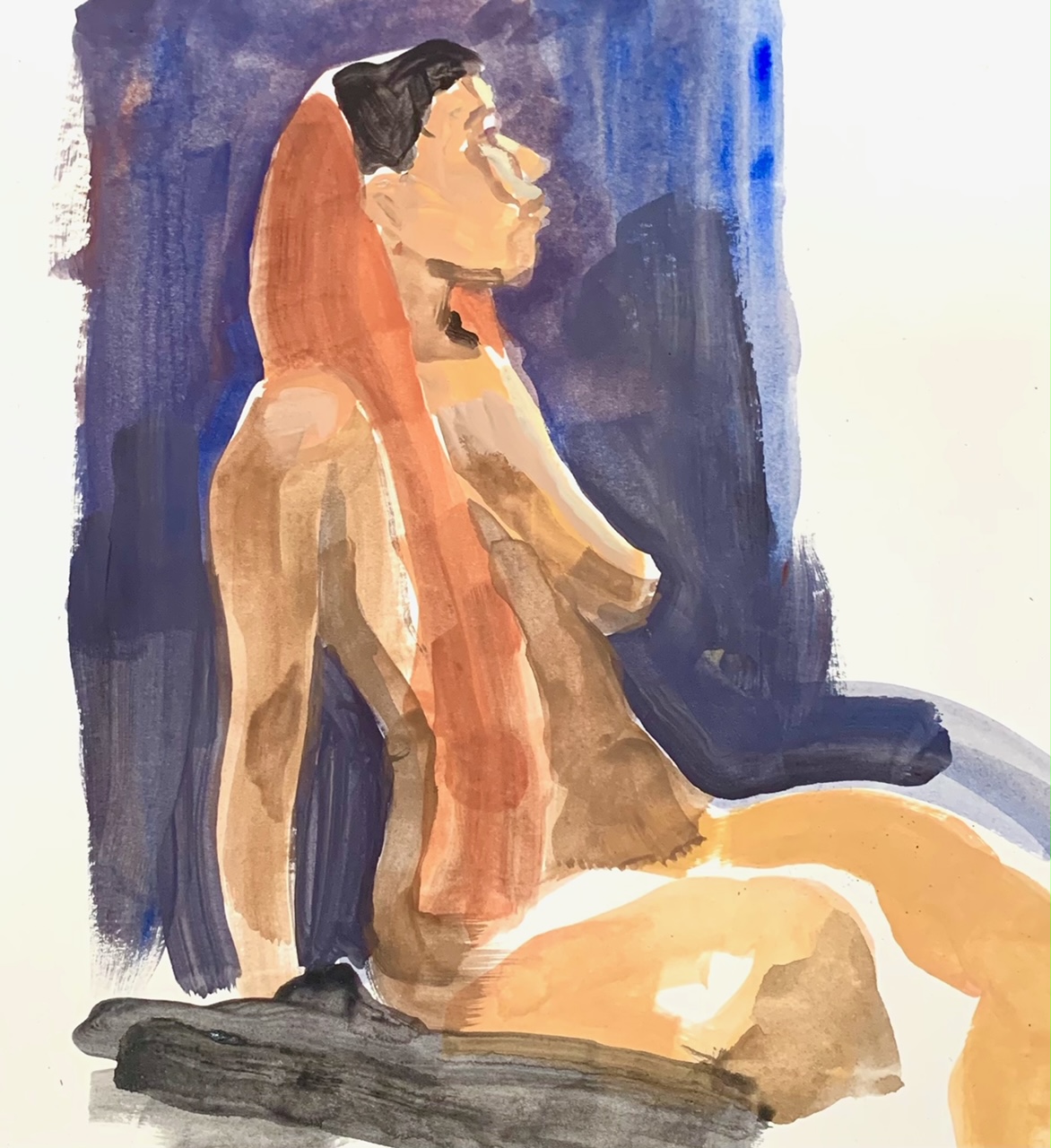 Dru wearing a Scarf – January 2025